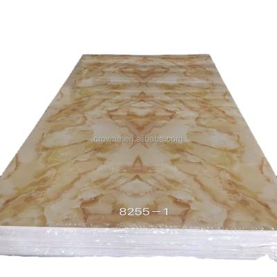 China Luxury Interior PVC Marble Sheet Faux Stone Waterproof 3mm UV Coating Interior Waterproof Wall Panels for sale