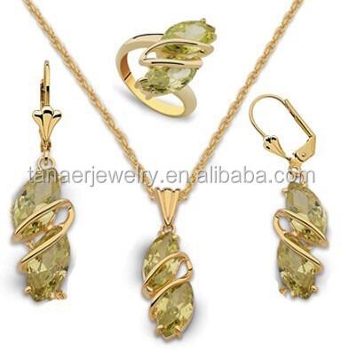 China Fashion Dubai Gold Jewelry Set , Designer Gold Pendant Sets , Gold Plated Jewelry Sets for sale