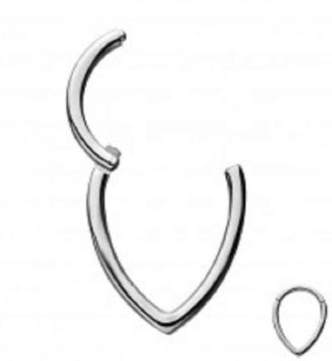 China Fashion 16G Teardrop Hinged Segment Septum Ring for Septum Clicker Nostril Lip and Ear Piercing Body Jewelry for sale