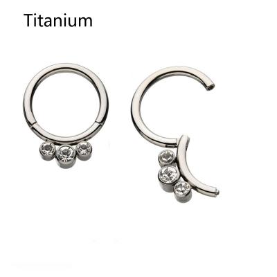 China Punk Titanium 16G Septum Septum Clicker Nose Ring Body Piercing Jewelry for sale