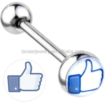 China Fashion Facebook Fashion Like Logo Tongue Ring for sale