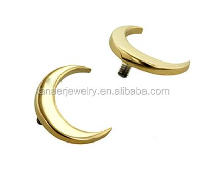 China Fashion New Arrival High Polished Anchor Skin Diver Gold Moon Surgical Steel Silver Top for sale