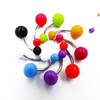 China FASHIONABLE Neon UV Solid Cool Bar Belly Color MIX 160pcs 14G Navel Body Piercing Jewelry for sale