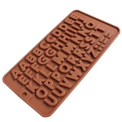 China New Novelty 26 Letters Fondant Candy Mold Silicone Chocolate Mold Sustainable Chocolate Molde Policarbonato for sale