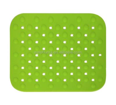 China BPA Free Kitchen Viable Rubber Decorative Drawer Under Sink Dish Cup Drainer Silicone Dish Drying Mat for sale