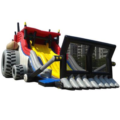 China Commercial Grade Commercial Grade Bulldozer Forklift Tractor Huge Adult Kids Giant Inflatable Slide For Sale for sale