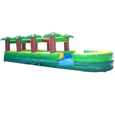 China Commercial double lane palm tree slide n inflatable water slide and slide waterslide for sale for sale