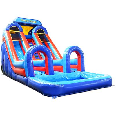 China Double lane commercial inflatable kids waterslide commercial inflatable water slide for sale for sale