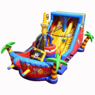 China Commercial Giant Inflatable Pirateship Slide Large Inflatable Bouncy Castle Pirate Ship Slide For Sale for sale