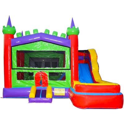 China Commercial Inflatable Combo Slide Jumper Bounce House With Water Castle Jumper Bounce House With Water Slide On Sale for sale