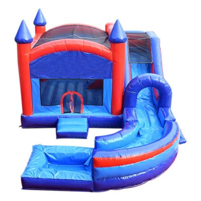 China Big Jumper Castle Bounce House Commercial Inflatable Bouncy Bouncer With Dry Water Slide for sale