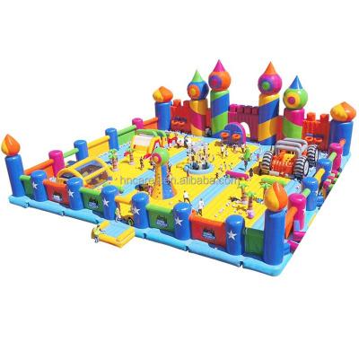 China Large commercial custom outdoor inflatable palyground kids play amusement central city inflatable theme park for sale for sale