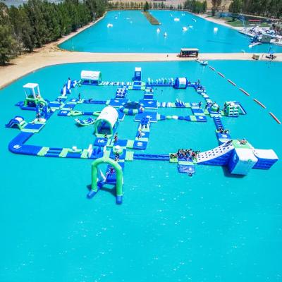 China Commercial custom island giant commercial watersports outdoor inflatable water park inflatable floating aqua park for sale for sale