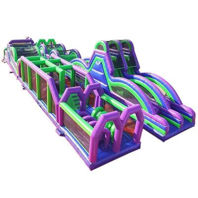 China PVC Huge Commercial Children's Inflatable Land Obstacle Course For Sale for sale