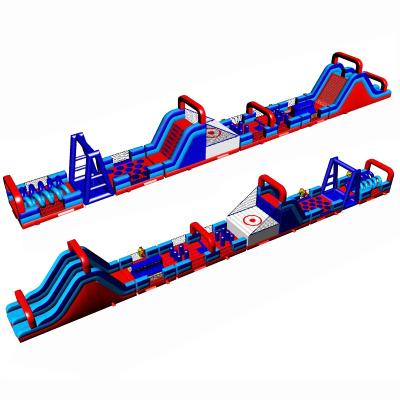 China Commercial Inflatable Challenge Course Cheap Inflatable Warrior Ninja Obstacle Course Amusement Racing Game For Sale for sale