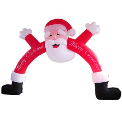 China Commercial Custom Inflatable Christmas Decoration Inflatable Archway Santa Claus Happy New Year Holiday Arch Gate Santa Claus For Sale for sale