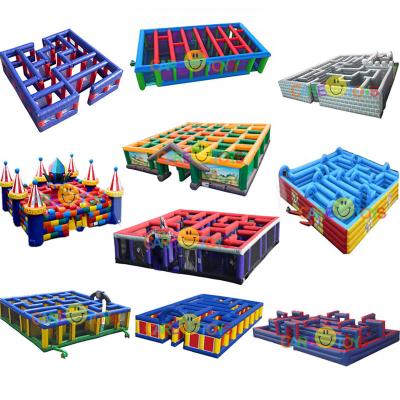 China Commercial Cheap Custom Large Cornfield Obstacle Course Outdoor Inflatable Maze Game Giant Inflatable Corn Maze For Sale for sale