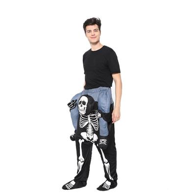 China 2024 Polyester Factory Halloween Party Costumes Mens Skeleton Backpacks Funny Stage Costumes for sale