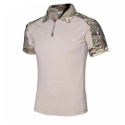 China RTS 2024 Sleeve T-shirt Camouflage Polyester Fabric Summer Custom Short Sleeve Anti-Shrink Men's T-shirt Outdoor Training for sale