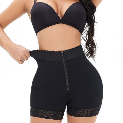 China Hot Sales Antibacterial Lace Up Plus-Size Women Body Shaper Postpartum Butt Lifter Slimming Shorts Panties Invisible Shapewear for sale