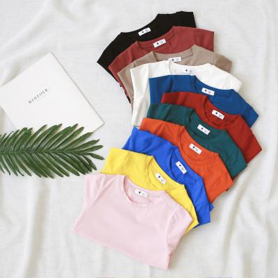 China 2024 Breathable Colorful Kids Short Sleeve T-shirt Custom Logo Hort Sleeve Round Neck Kids Bottoming Shirt for sale