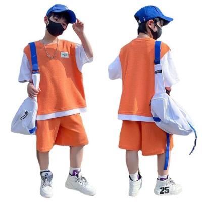 China Fashion\Comfortable\Durable Baby Boy Clothes XH Summer Boys Suit Kids Short Sleeve T-Shirt +Shorts 2pc Sports Casual Outfits For Teenager Clothing Sets for sale