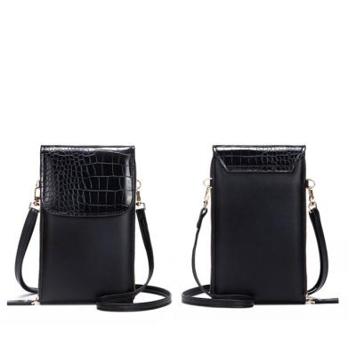 China Mini Women Purse With Strap Shockproof Genuine Leather Cross - Body Cell Phone Bags for sale