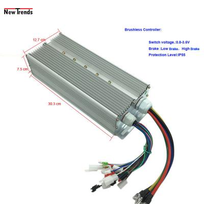 China Motorcycle 60V 72V 3000W Bldc Motor Controller For Electric Tricycle Electric Brushless Vehicle For Three Phase Motor for sale