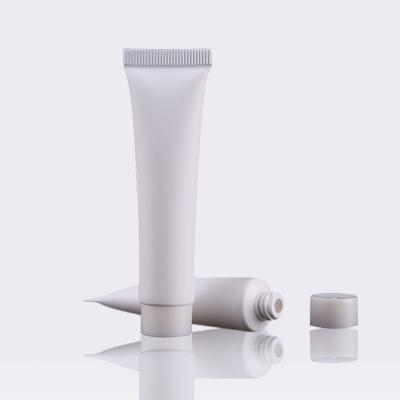 China Diameter 19mm 15g 15ml Cosmetic Healing Ointment Stocking White Plastic Tube With Screw Lid for sale