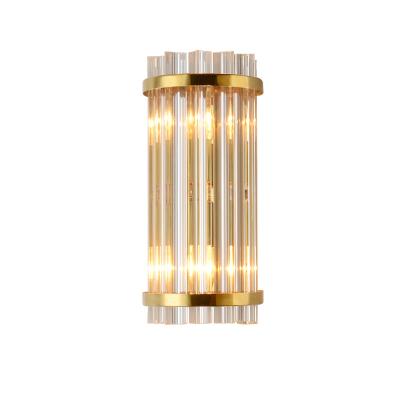 China Simple luxury post-modern crystal of modern household LED lamps living room background wall lamp decorative light and bedroom bedside lamp for sale