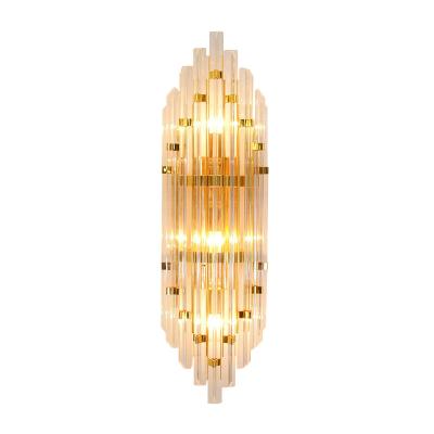 China Minghao Household LED Wall Lamp Living Room Background Aisle Decorative Light Bedroom Modern Luxury Wall Lamp for sale