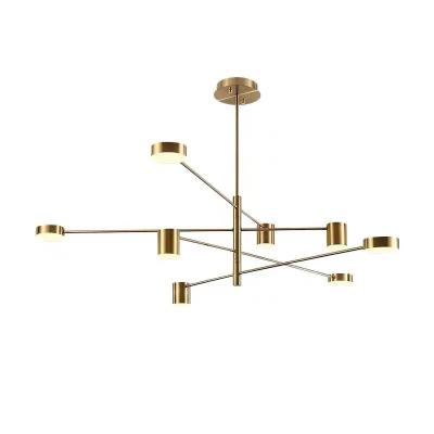 China minghao zhongshan factory modern household 8 modern wrought iron gold interior design electroplating nordic lamps for sale