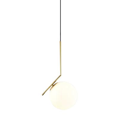 China Modern Postmodern restaurant bar lamp clothing store simple lamp bedroom bedside Nordic single head glass small chandelier for sale