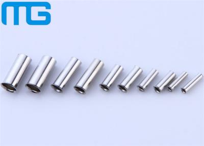 China EN Series Non Insulated Tubular Cable Lugs Silver Color Wire Crimp Terminals for sale