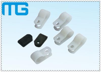 China 100pcs R type white  nylon wall cable clamp clips with nylon66 94V- 2,CE certificated Cable Accessories for sale