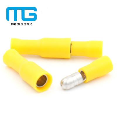 China Conector amarelo da bala dos terminais do fio da tala dos conectores do friso do fio da cor à venda