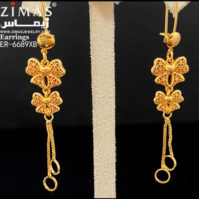 China Wholesale FASHIONABLE Islamic Jewelry Earrings Gold Plated Copper Zircon Drop Earrings Yiwu Jewelry for sale