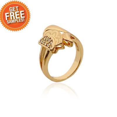 China Wholesale FASHIONABLE Classic CZ Zirconia Ring Gold Plated Engagement Ring For Women for sale