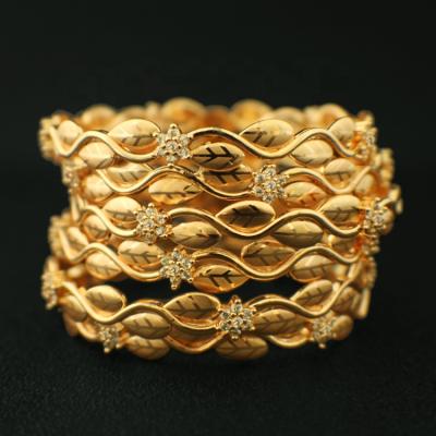 China FASHIONABLE Inlaid Zircon And Fade Solid Gold Plated Bracelet Wedding Jewelry Eco - Friendly Bracelet Not for sale