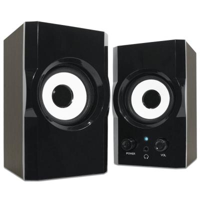 China Beautiful Portable Wooden Computer Speakers With Subwoofer Output 3.5 mm Jack for sale