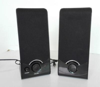 China Space - Saving Stereo Computer Speakers 3.5mm Input With Bass Control for sale