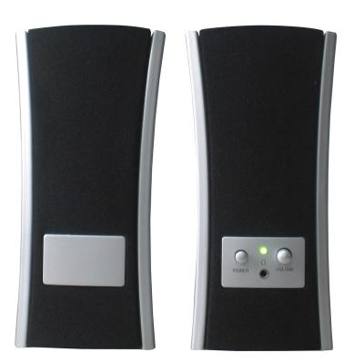 China Small Active Desktop Computer Speakers , Black 4 Ohm Dual Channel Speakers for sale