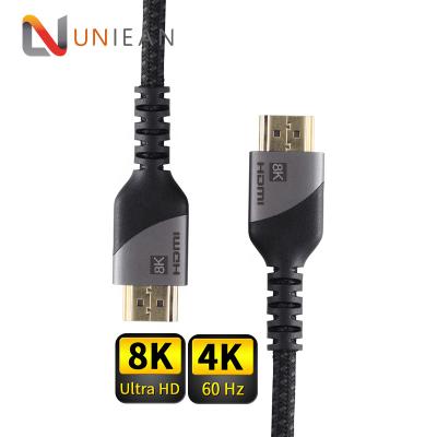 China DVD Player factory price HDTV 8K 60hz 2.1 gold plated connectors 2022 version 48Gbps male to male hdmi 2.1m cable compatible for sale