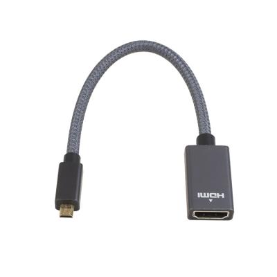 China High speed hdtv micro hdmi to hdmi cable gold plug support 4K female micro hdmi cable for display for sale