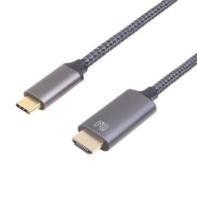 China Plug and Play Certified Braided Type C to Gold Plated Type-C HDMI Cable 4k 60Hz USB Cable for Computer HDTV for sale