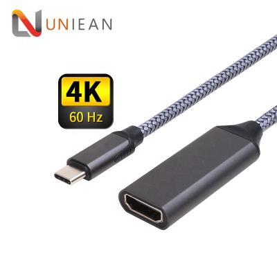 China Plug and Play 4k@60hz 1080p Male to USB C Female Type C USB 3.1 to HDMI HDTV Cable Support Female Multimedia Home Theater Adap for sale