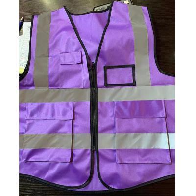 China Roadway Safety Factory Custom 100% Polyester Safety Work Construction Clothing Jacket High Visibility Reflective Safe Vest With Logo for sale