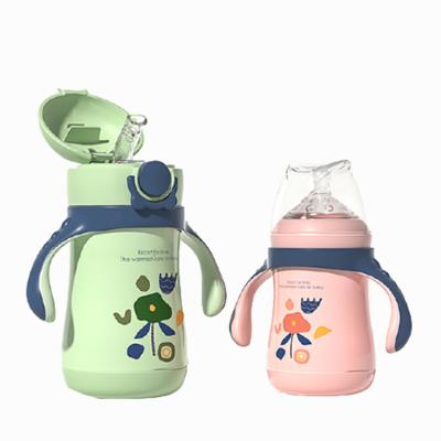 China BPA Free Stainless Steel Child Baby Milk Bottle Insulated Water Bottle With SUS304 Lid And Handle Baby Feeding Bottle for sale