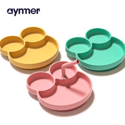 China Wholesale Self Weaning Baby Silicone Suction Dish Bowl Spoon BPA Free Feeding Bibs First Stage Silicone Free Baby Feeding Set for sale