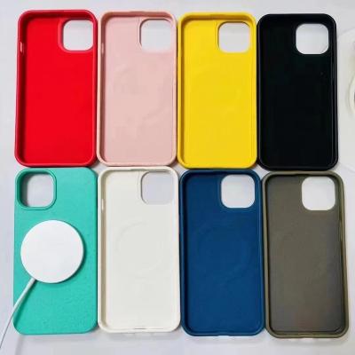 China Shockproof Eco-Friendly Biodegradable Phone Case For iPhone magsafes Wireless Charging Recycle Cell Phone Cases Custom Logo Design Luxury for sale